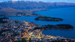Arieal View Of Queenstown New Zealand
