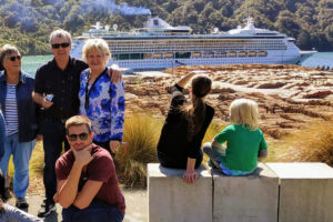 Cruise Ship Shore Excursion Picton Marlborough Wine Group Photo With Cruise Ship