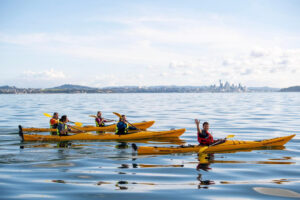 Day Sea Kayak Tour Tangitoto Island Kayakers Wave