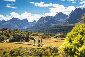 Fiordland Great Walk Package Nights With Lakeview Hotel Mountain In Background