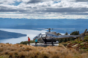 Kepler Track Luxmore Guided Day Heli Hike Helicopter Lands On Platform