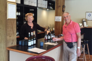 Martinborough Wine Tour Guest Samples Wine At Vineyard