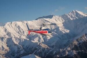 Milford Sound Glass Roof Cruise Helicopter In Air