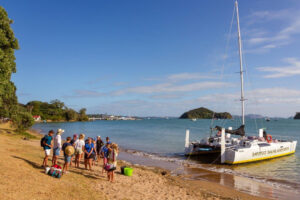 Private Charter Lagoon Bay Cruise Boat Beached People Exploring