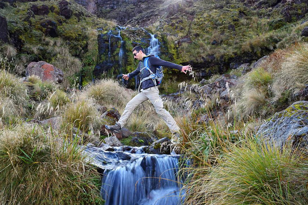 Private Tongariro Crossing Guided Walk Gentleman Walk Over Creek
