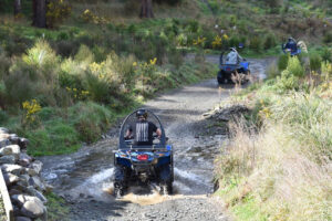 Quad Bike Tour Farm Forest Ride Group Rides Along Path