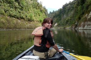 Whanganui River Guided Canoe Tour Woman In Canoe