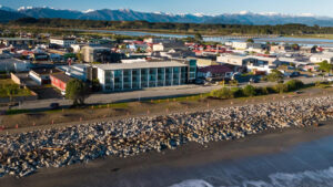 Beachfront Hotel Hokitika Arial View