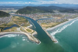 Greymouth Scenic Arial View Of Greymouth