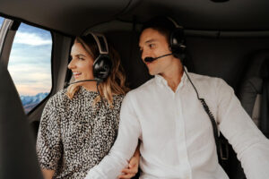 Kaikoura Whale Watching Heli Gourmet Experience Couple In Helcopter