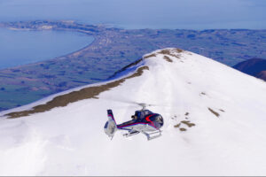 Mt Fyffe Summit Helicopter Flys Over Summit