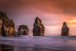 North Island Photography Tour Amazing View Over Water Sun Shines Through Clouds