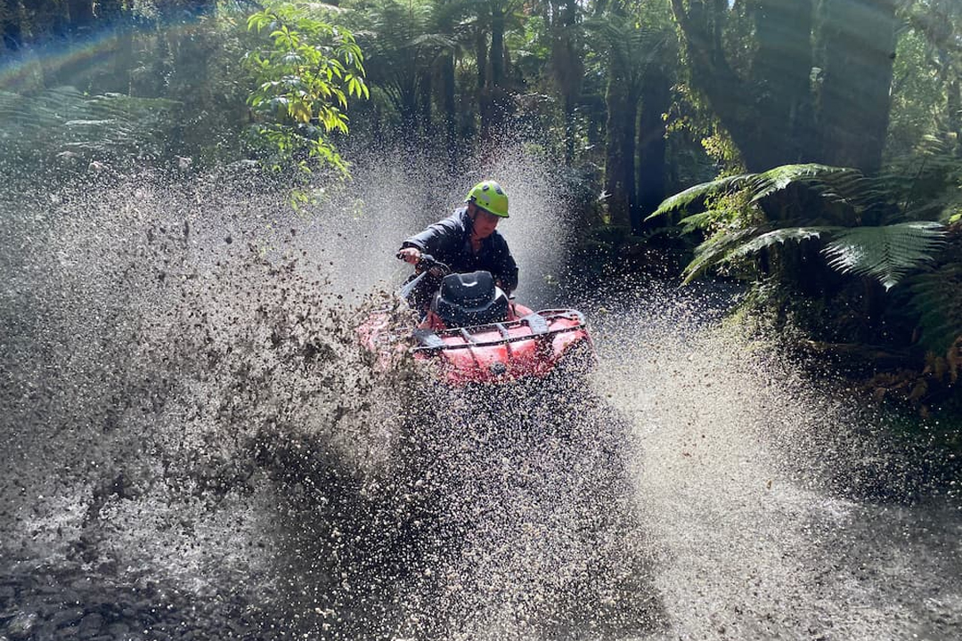 Off Road Adventure Tour Quad Rips Into Mud