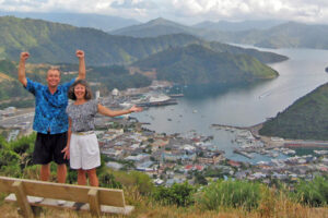 Picton Cruise Ship Excursion Couple Poses Near Port 1080×720