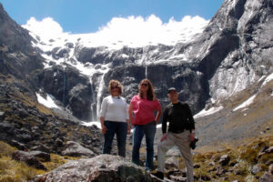 Private Fiordland Guided Day Walk Group Poses For Photo