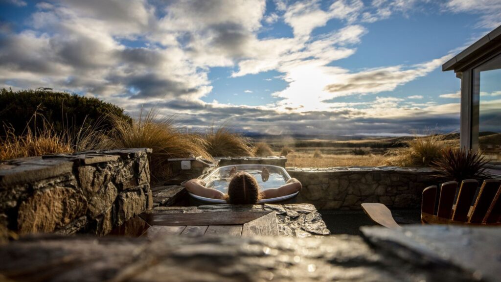 Enjoying golden hour views in the Mackenzie Country