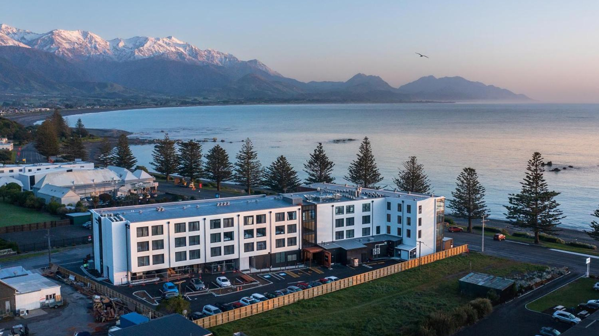 Sudima Kaikoura Arial View With Ocean