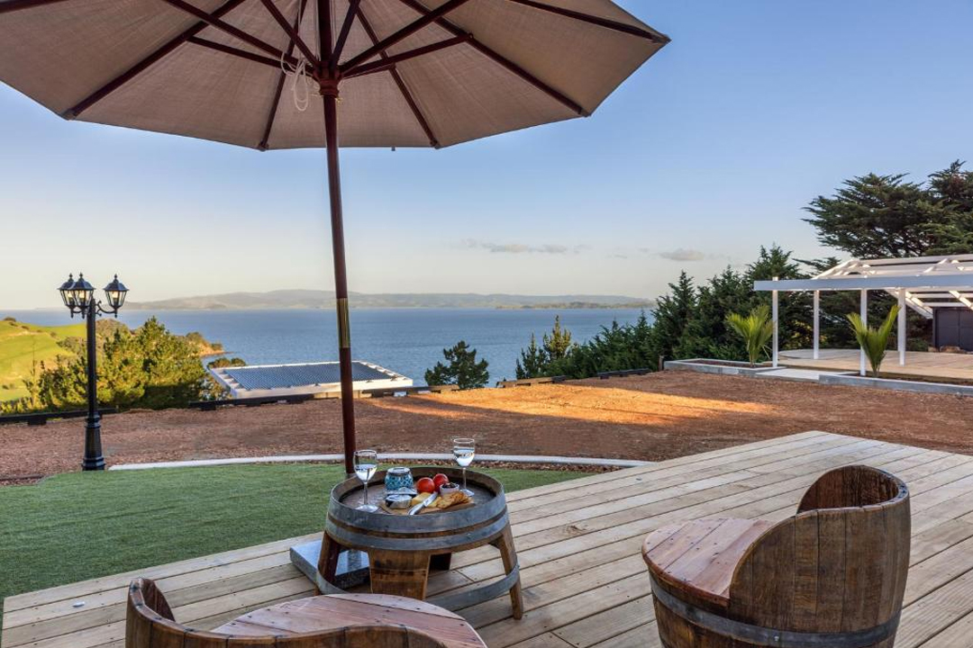 Woodside Bay Chalets Deck With A View